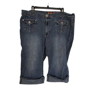 Hissyfit Blues Capri Jeans Plus Size 22 Y2K